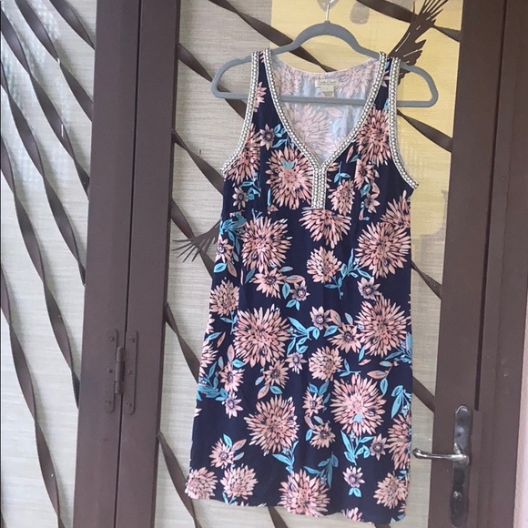 🌸 Lucky Brand Boho Style Colorful Blue Floral Sleeveless Mini Dress 🌸 - Picture 8 of 8